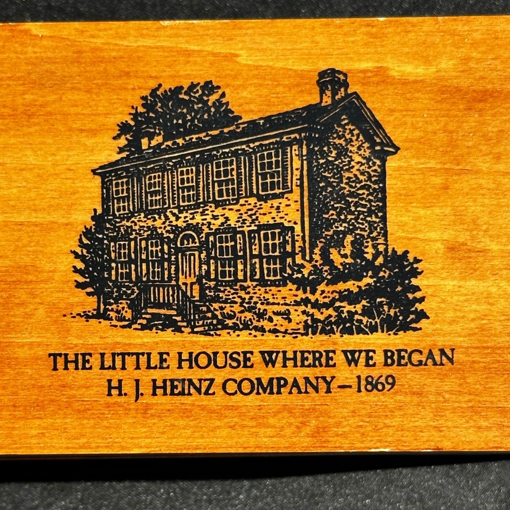 Heinz Wooden Trinket Box H.J. Heinz Company 1869 Little House Brown Good Vintage